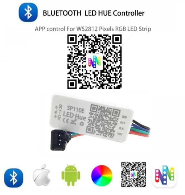 LED Strip Light With Bluetooth Controller Kit