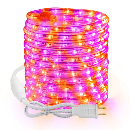 Brizled Halloween Rope Lights 18ft 216 LED Purple & Orange Halloween Lights 120V Plugin Rope Lights Connectable Indoor Outdoor Halloween Lights Waterproof Tube Lights for Halloween Tree Patio Pool